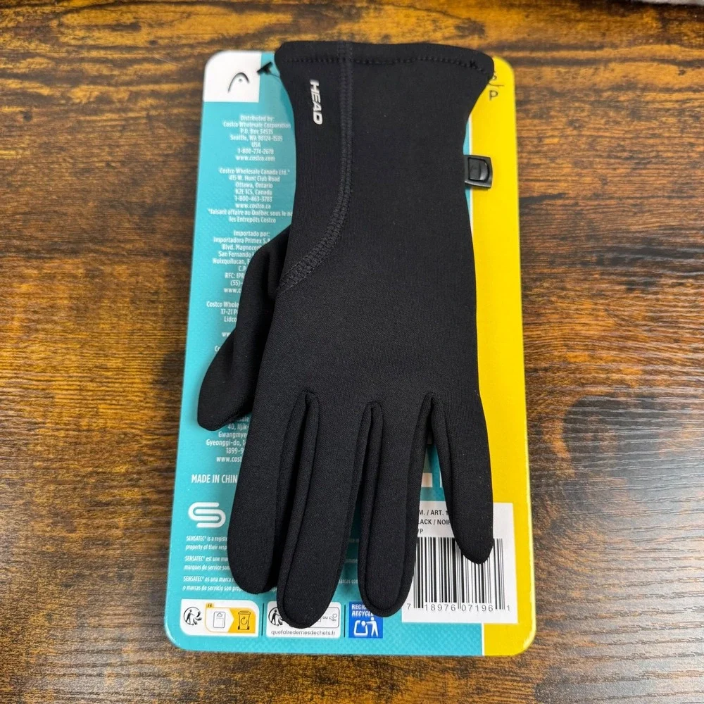 Head Gloves Womens  Size Small Black Winter Thermal Stretch Touchscreen NWT